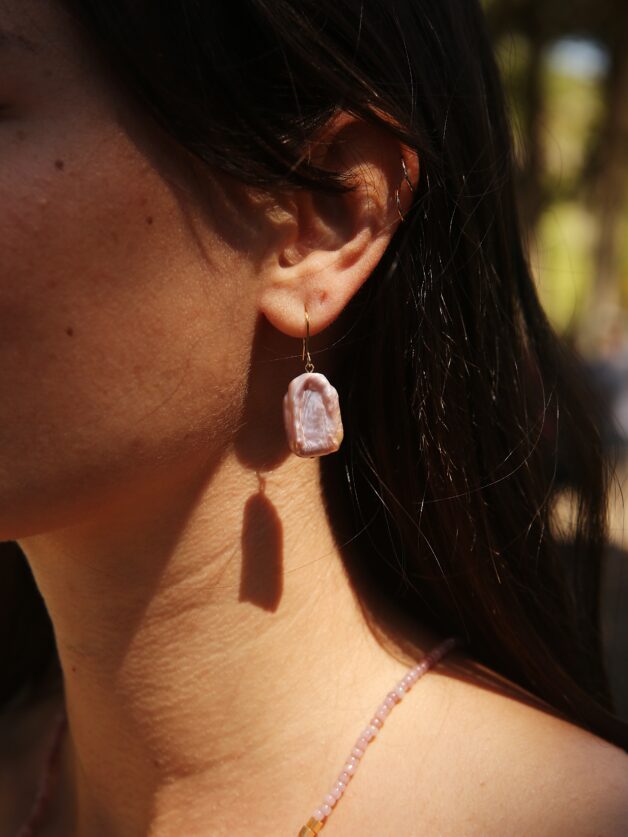 Stay Calma - Nacre earrings (long)