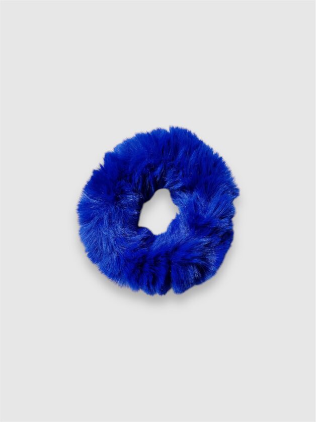 Stay Calma - Fluffy scrunchie (electric blue)