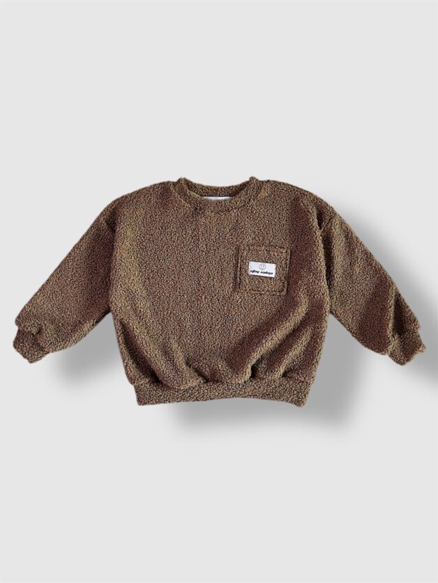 Stay Calma - Sherpa Kid Sweat (camel)