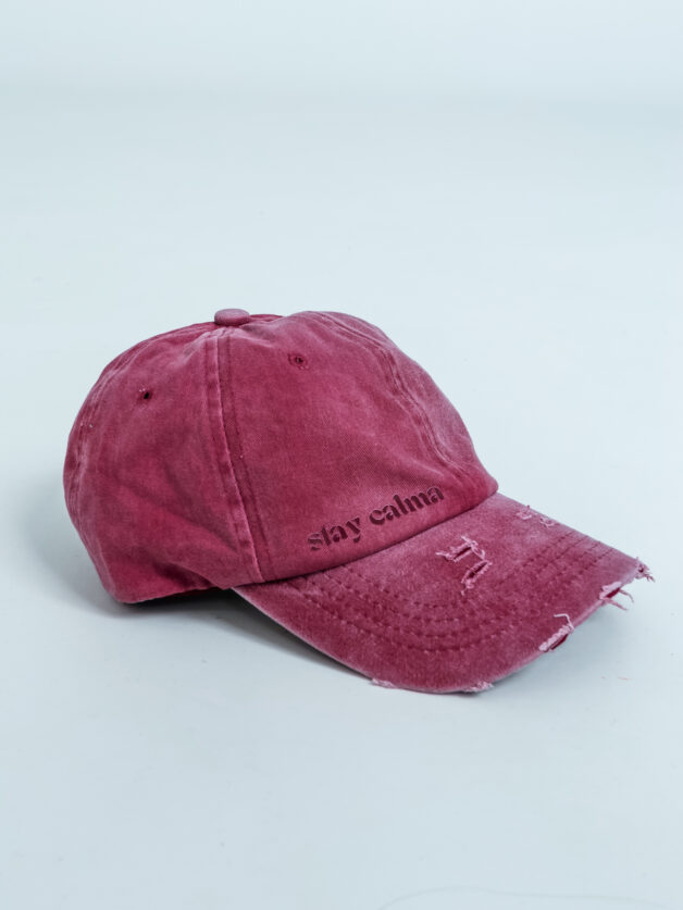 Stay Calma - Destroyed cap (burgundy)