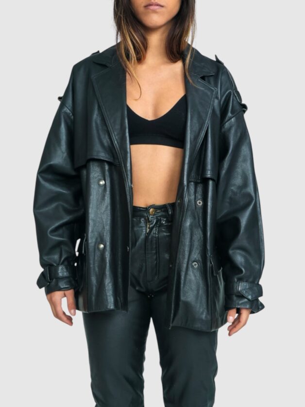 Vintage - Leather oversized jacket