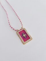 Stay Calma - Talisman necklace (pink)