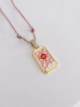 Stay Calma - Talisman necklace (baby pink)