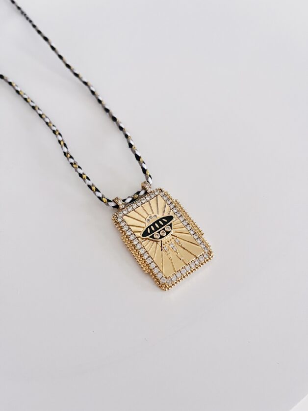 Stay Calma - Talisman necklace (black)