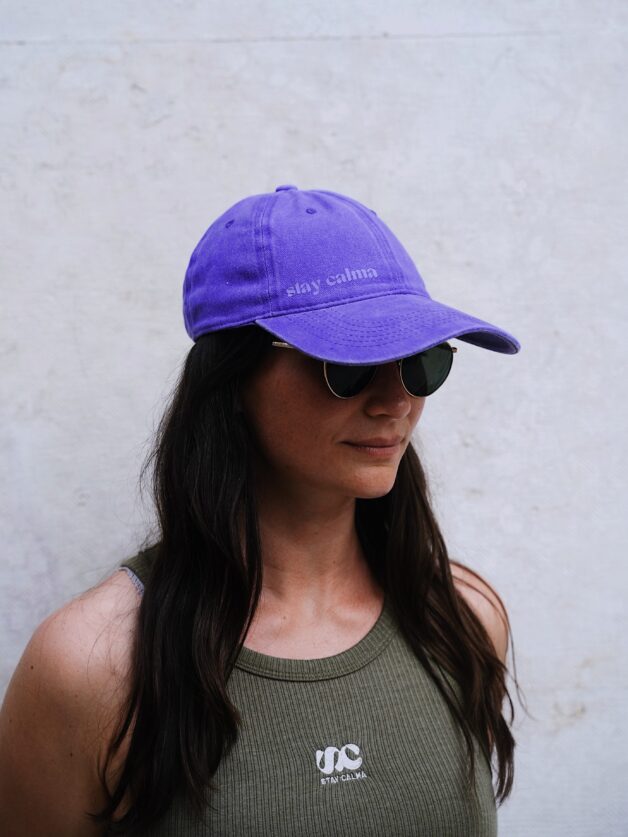 Stay Calma - Washed cap (purple)