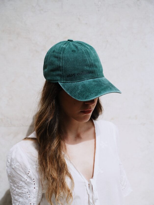 Stay Calma - Washed cap (green)