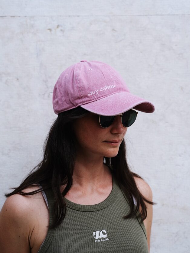 Stay Calma - Washed cap (pink)