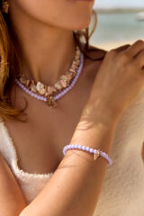 Stay Calma - Lilac shell bracelet