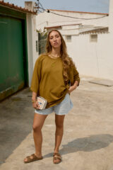 Stay Calma - Rita sweatee (Green-Mustard)
