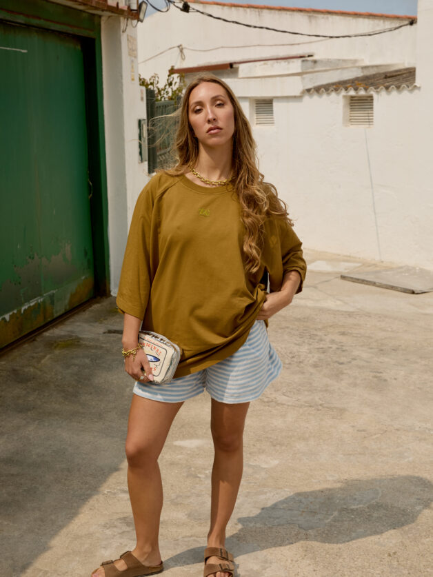 Stay Calma - Rita sweatee (Green-Mustard)