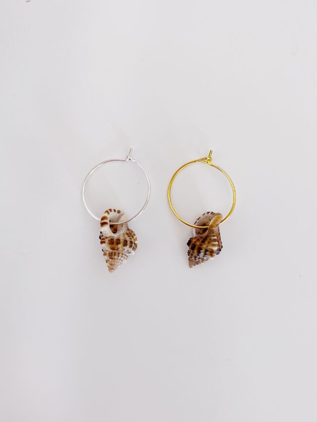 Stay Calma - Shell earrings (gold or silver)