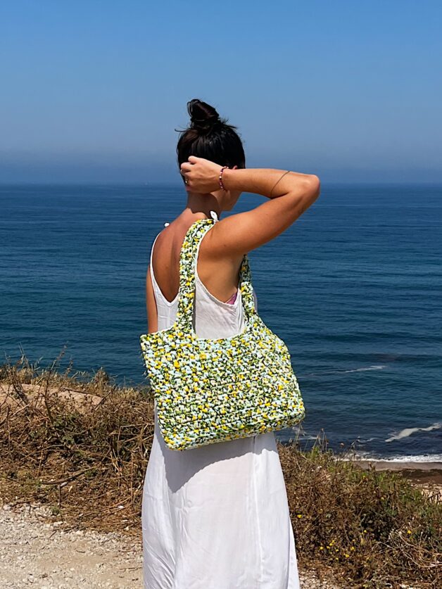 Stay Calma - Lemon crochet bag (L)