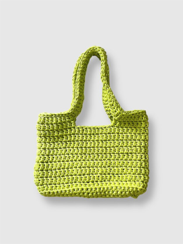 Stay Calma - Lime crochet bag (L)