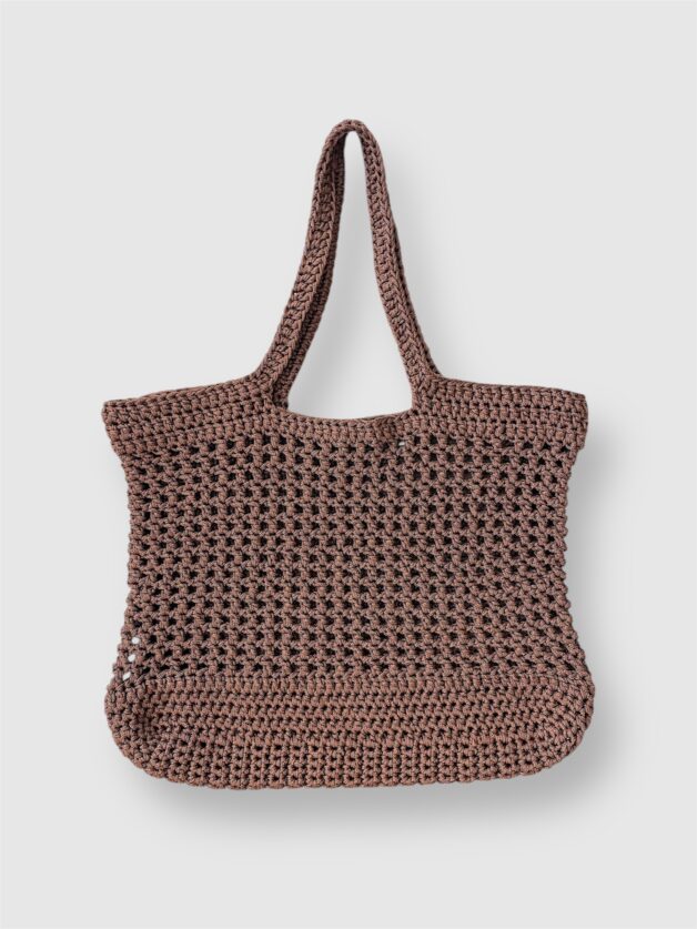 Stay Calma - Coffee crochet bag (L)