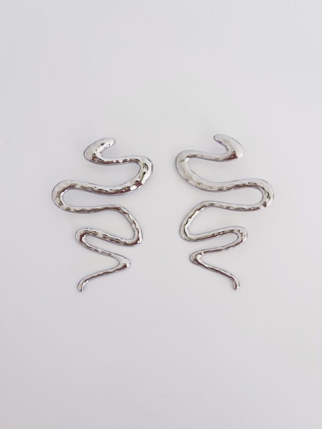 Stay Calma - Snake earrings (silver)