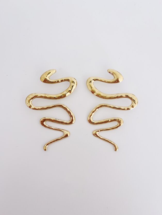 Stay Calma - Snake earrings (gold)