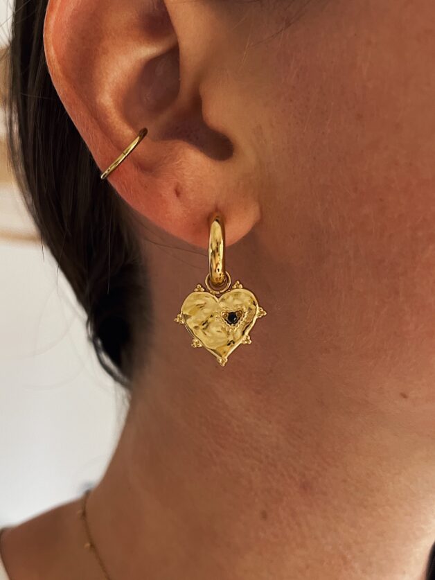 Stay Calma - Boho heart earrings (gold)