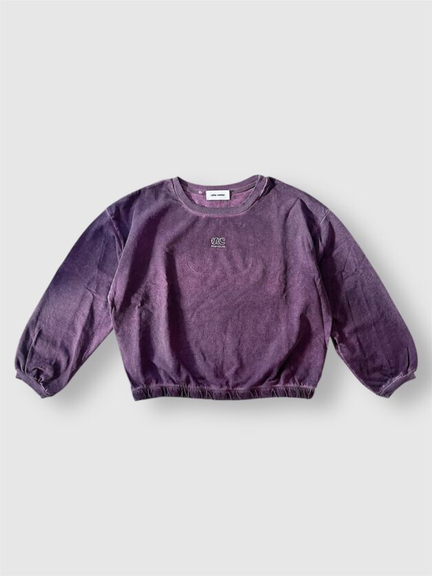 Stay Calma - Washed sweater (aubergine)