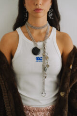 Stay Calma - Upcycled belt-necklace