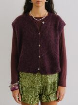 Stay Calma - Aubergine gilet