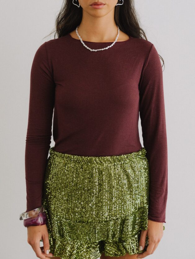 Stay Calma - Second skin top (aubergine)