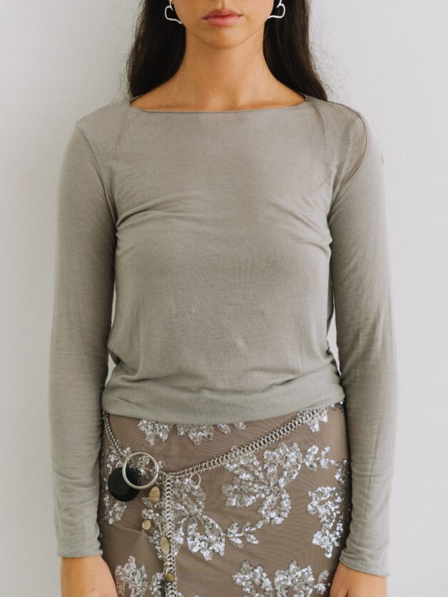 Stay Calma - Second skin top (light grey)