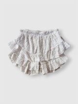 Stay Calma - Sequins velvet skort (white)