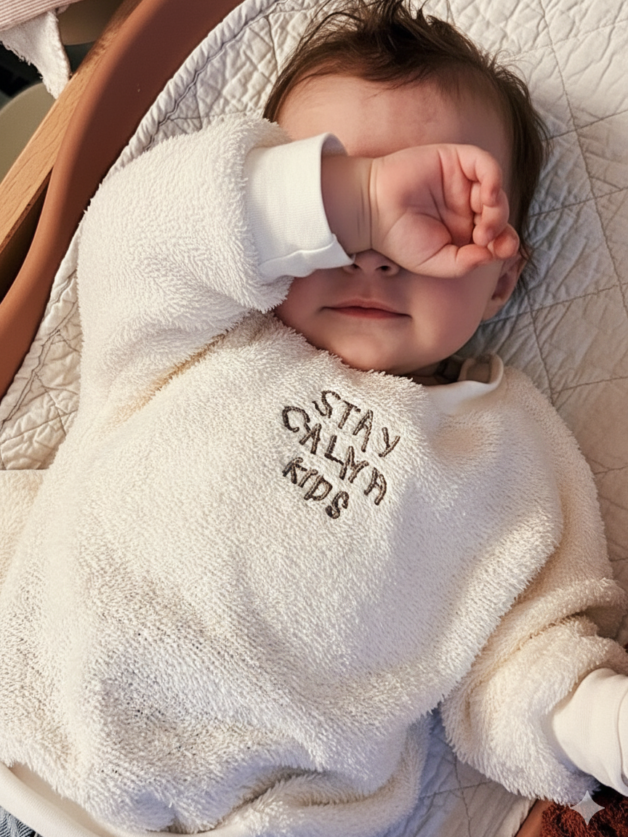 Stay Calma - Ecru sponge sweater (baby & kids)