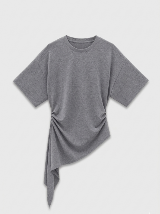 Stay Calma - Grey asymetric tee